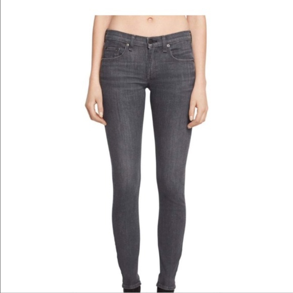 rag & bone grey wash 9 inch skinny jean